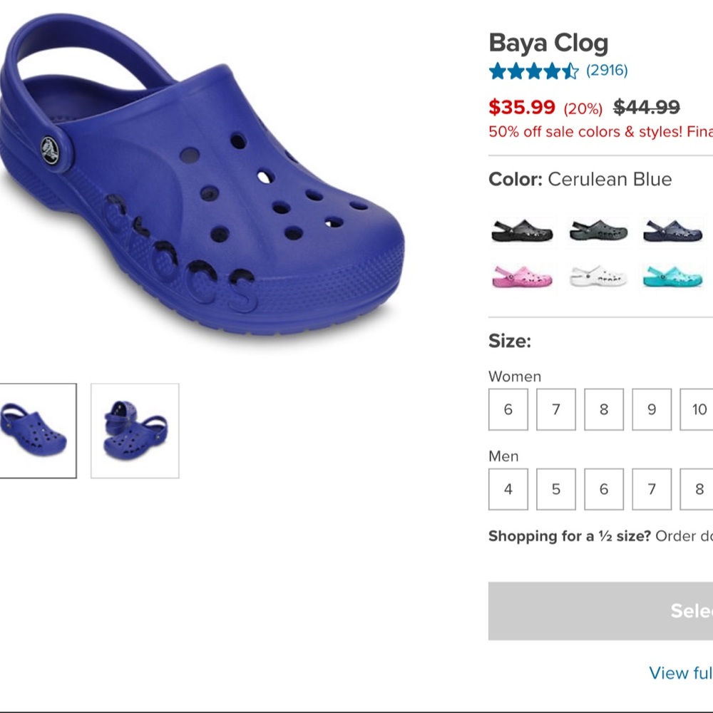 🐊Crocs🐊NIB SIZE 3 Sea Blue